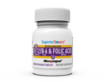 Superior Source NO SHOT Methylcobalamin B-12 1,000 mcg / B-6 / Folic Acid