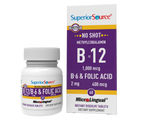 Superior Source NO SHOT Methylcobalamin B-12 1,000 mcg / B-6 / Folic Acid