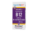 Superior Source NO SHOT B-12 5,000 mcg (as Cyanocobalamin) / B-6 / Folic Acid 800 mcg